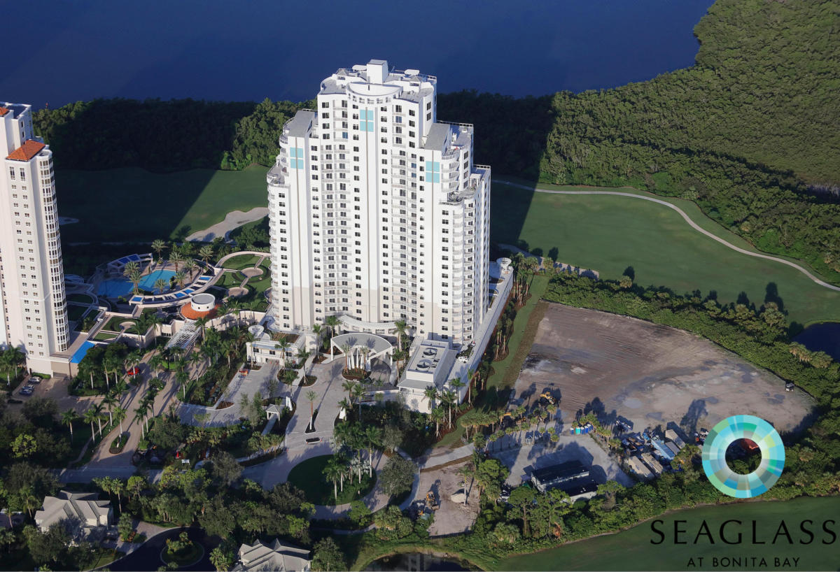 Seaglass - Eastside Aerial with Logo